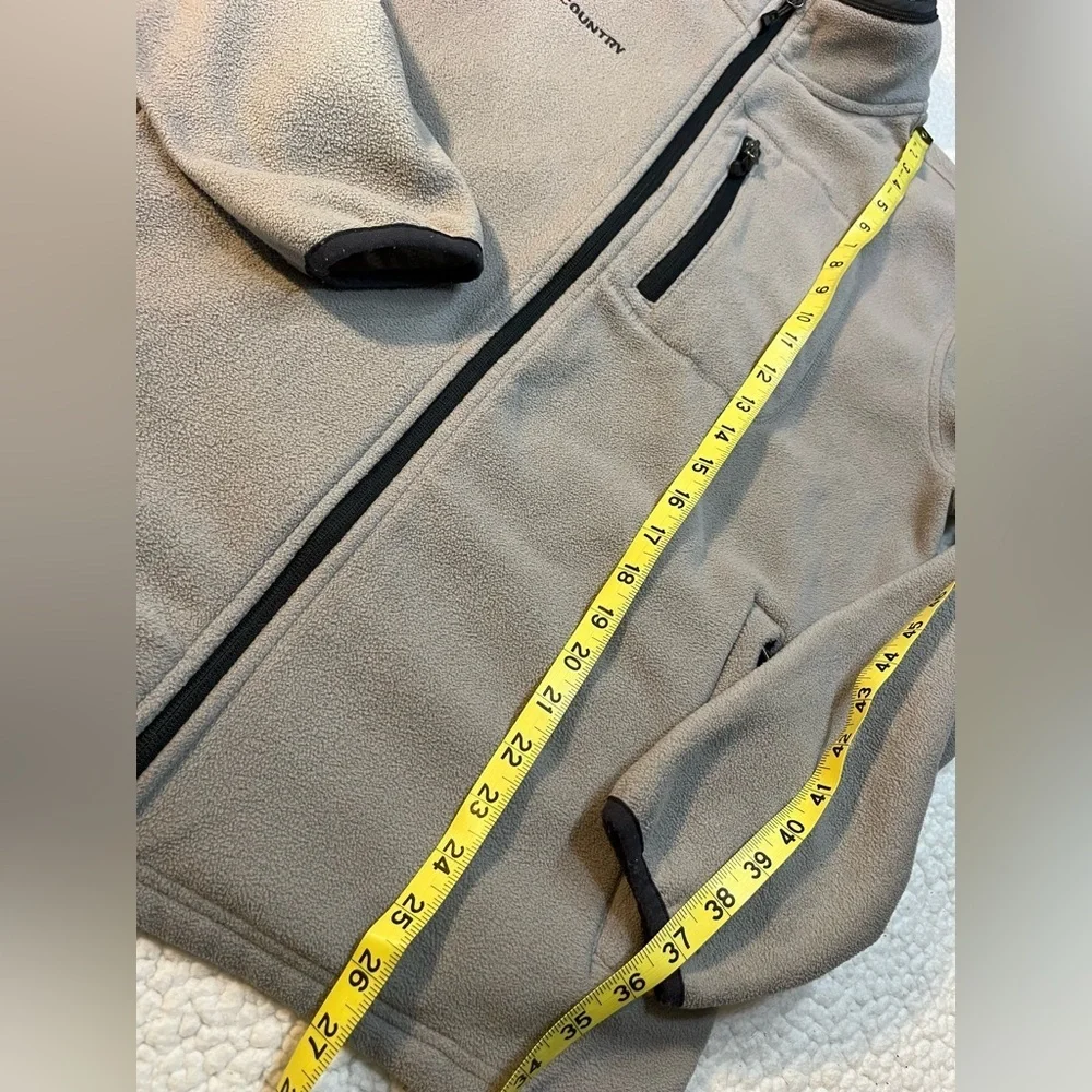 Free Country Men's Grey Fleece Full Zip Jacket Medium