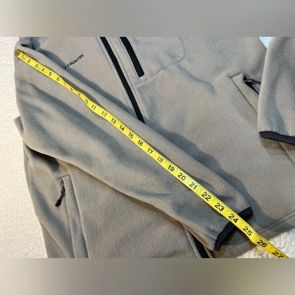 Free Country Men's Grey Fleece Full Zip Jacket Medium