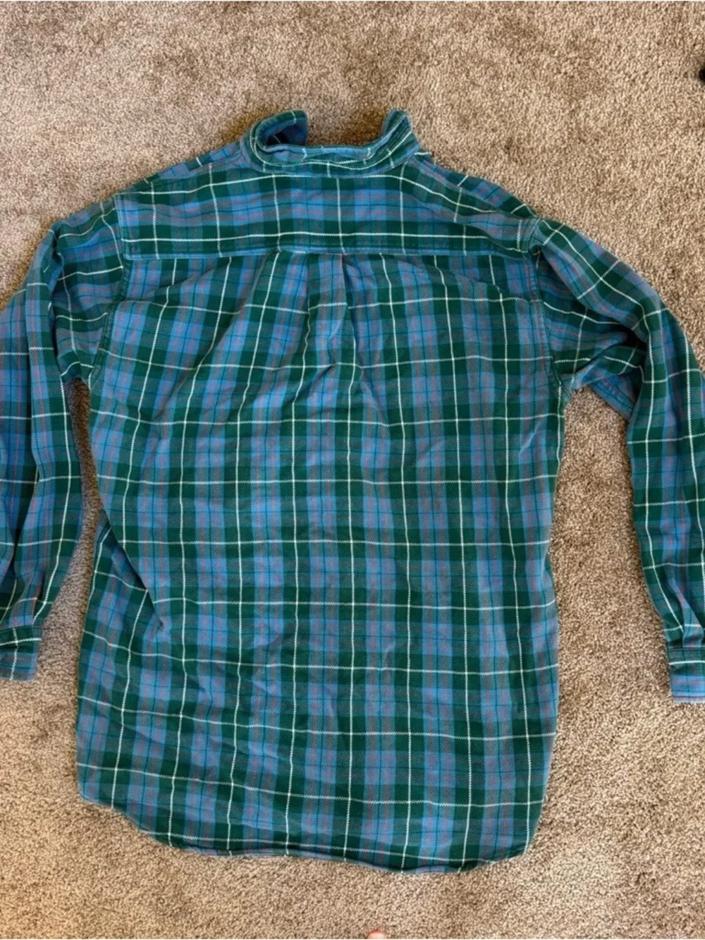 J.Crew vintage blue plaid heavyweight cotton button up