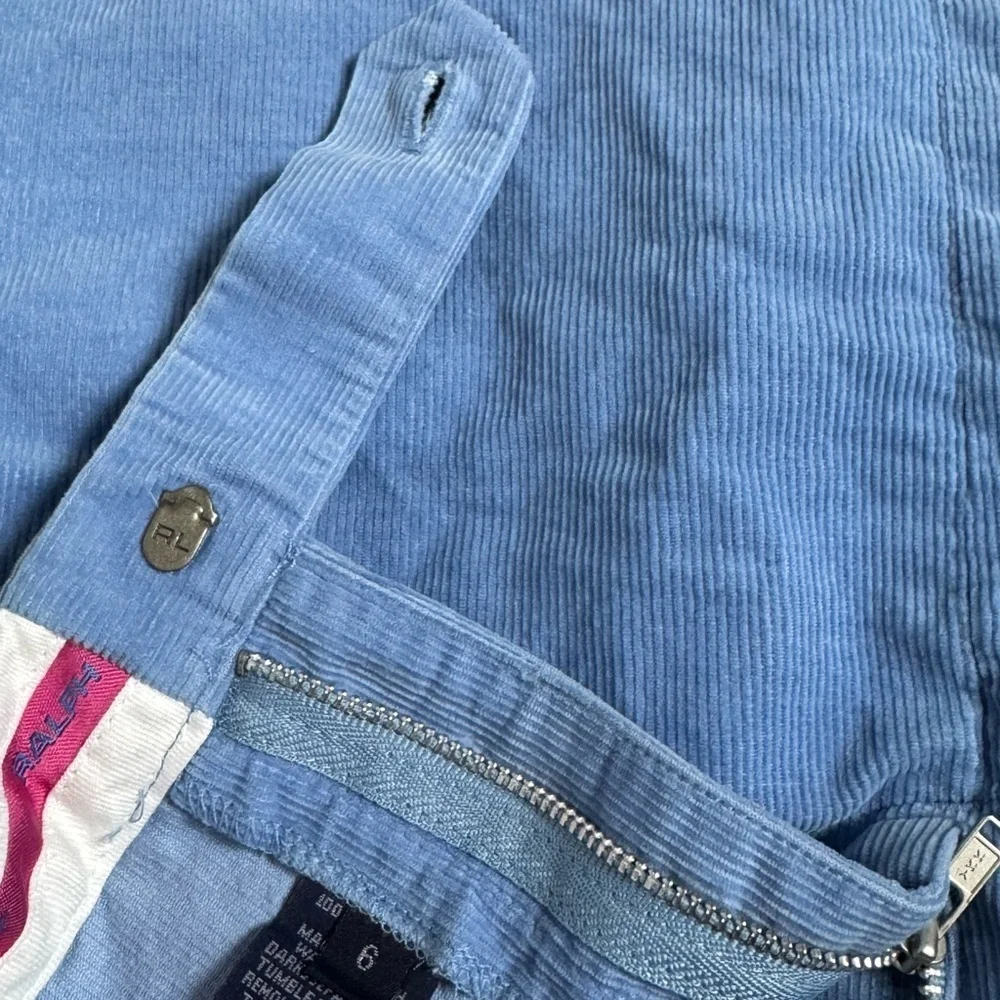 RALPH LAUREN Sport Corduroy Mini skirt Size 6 Blue Label