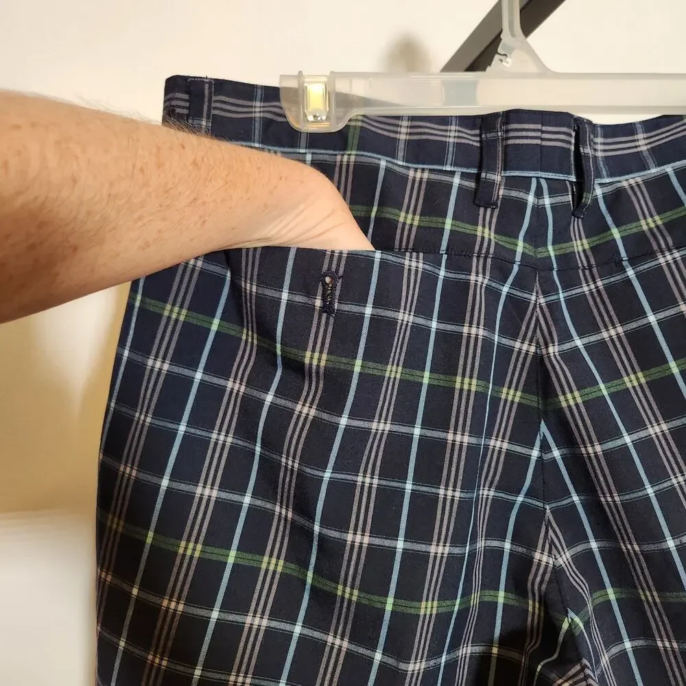 adidas navy plaid