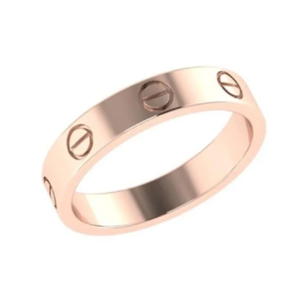 Generic Stainless Steel Screw Ring in Rose Gold