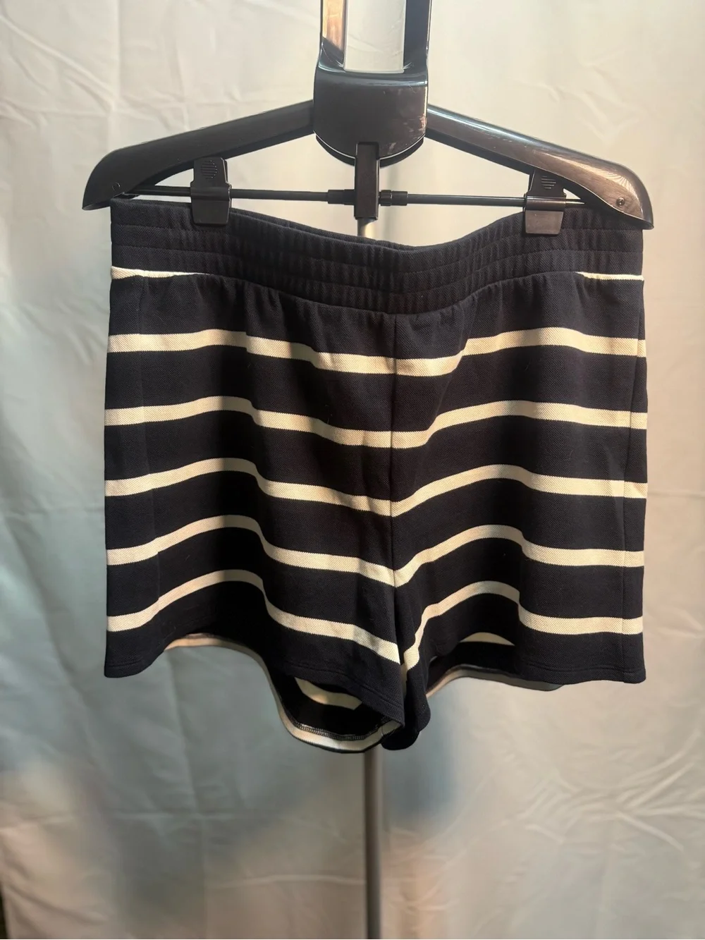 J. Crew Navy and Ivory Striped Shorts - XL