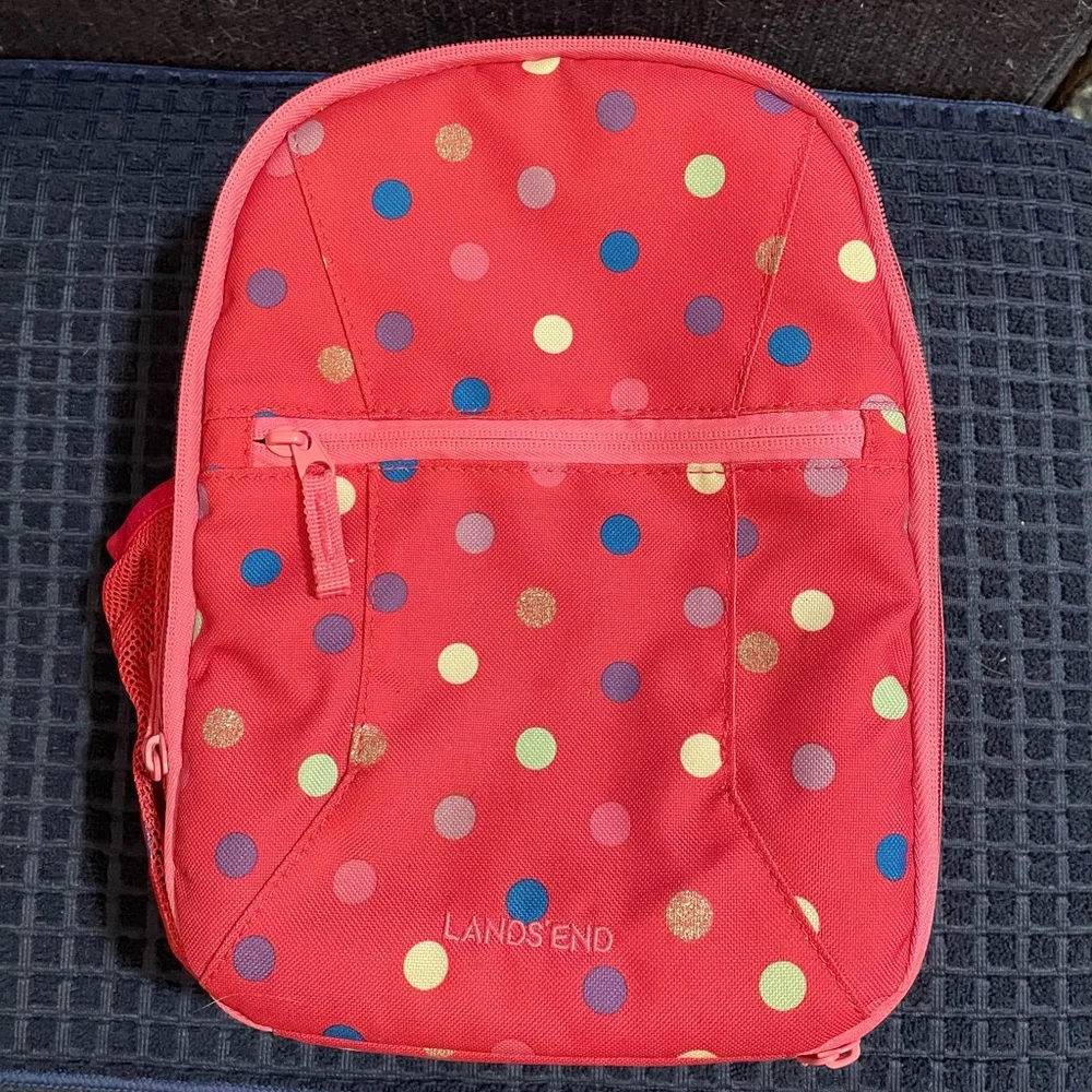 Lands' End‎ Kids' Pink Polka Dots lunchbox