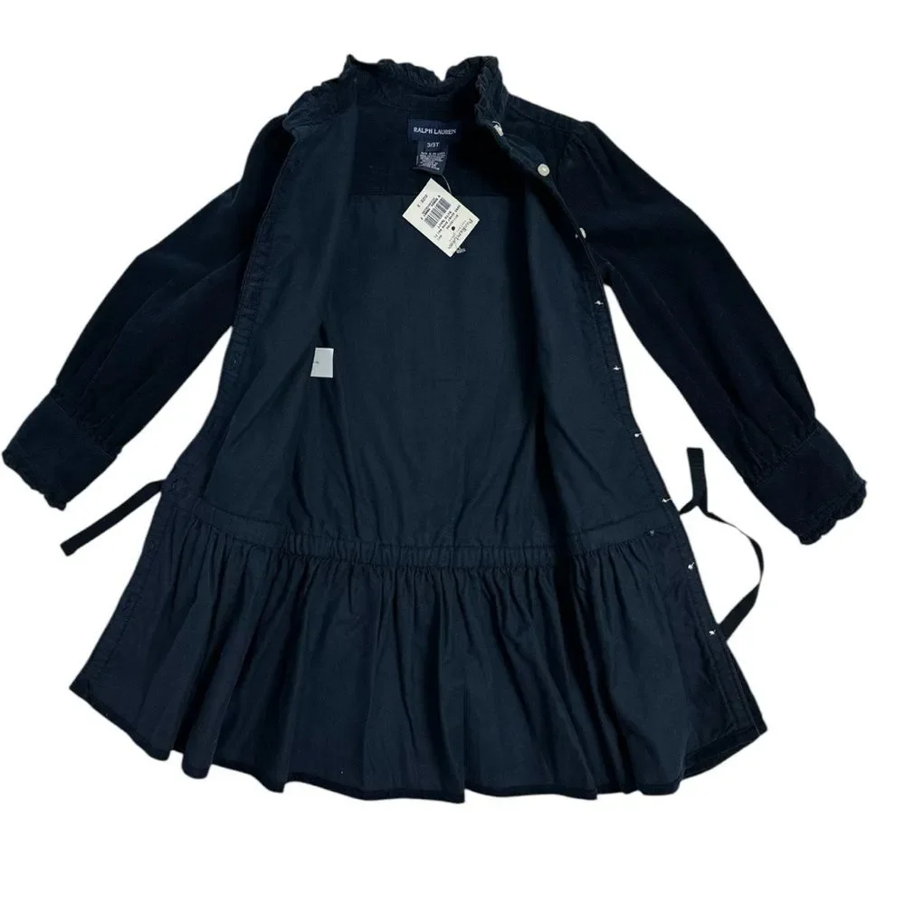 RALPH LAUREN Drop Waist‎ Corduroy Dress, SIZE 3T