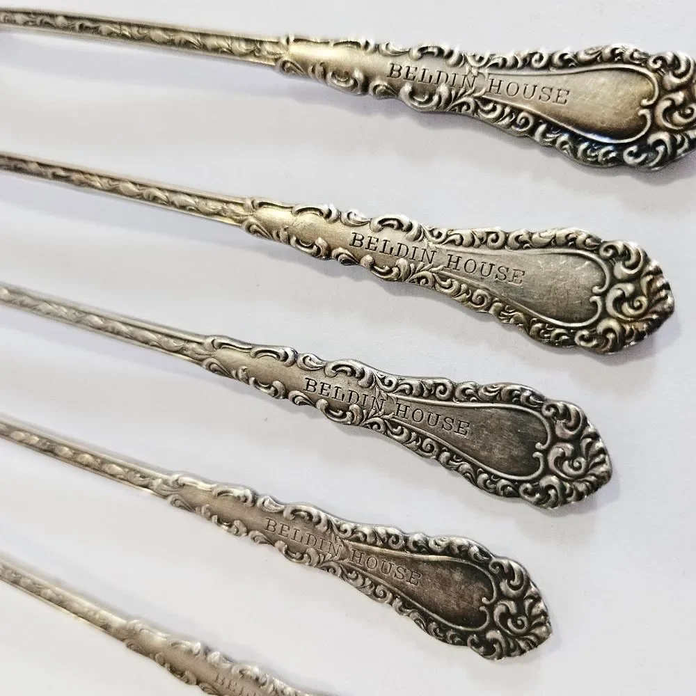 Antique S.L. & G.H Rogers Silver Plate Webster Pattern Set Of 5 Cocktail Forks