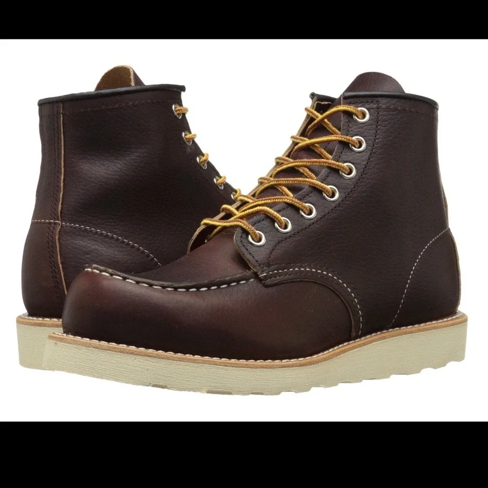 Red Wing 8138 Heritage Mens Brown Leather Moc Toe Work Boots USA‎ Size 12