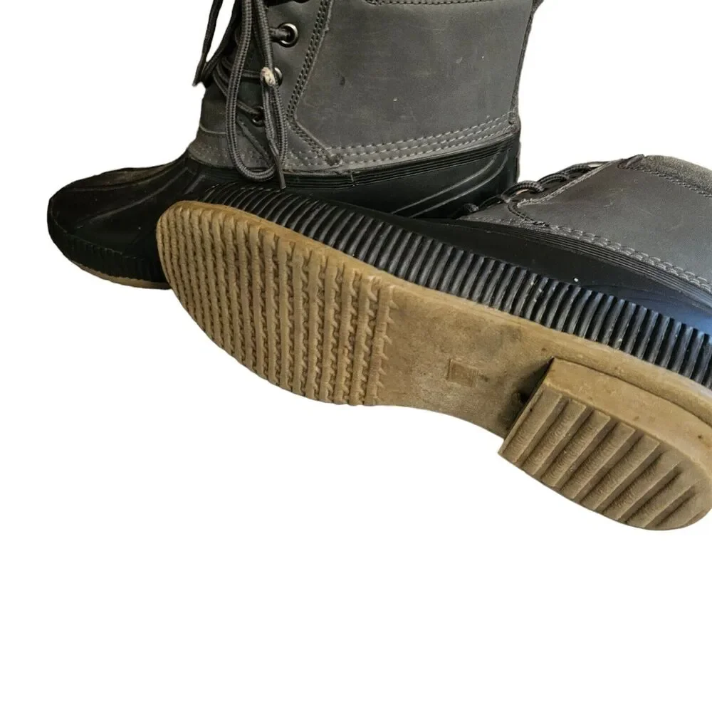 🖤‎ Tommy Hilfiger Charlie Duck Boots – Gray – Size 8 – Water Resistant