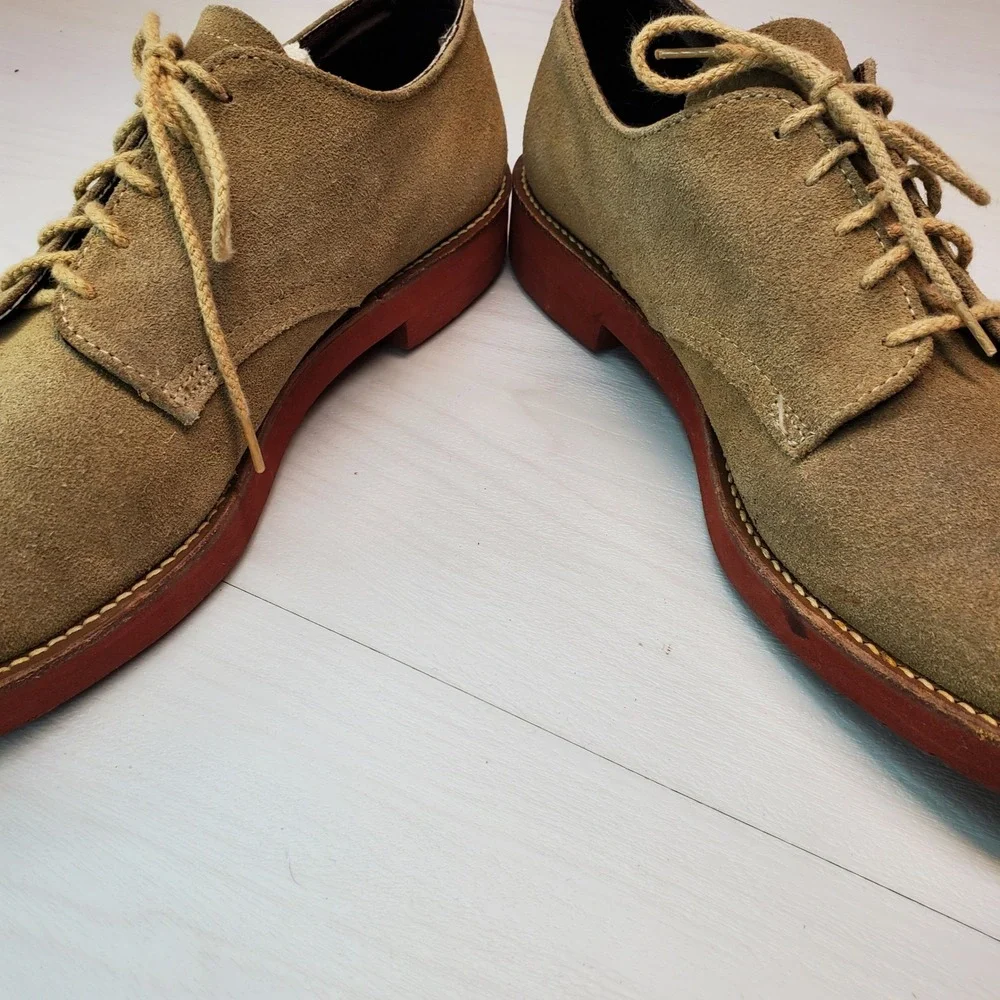 ST JOHNS Mens Suede Desert Boots Tan Lace Up Comfort Leather‎ Upper Size 8 D