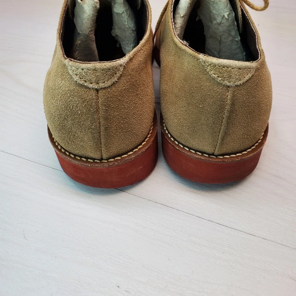 ST JOHNS Mens Suede Desert Boots Tan Lace Up Comfort Leather‎ Upper Size 8 D