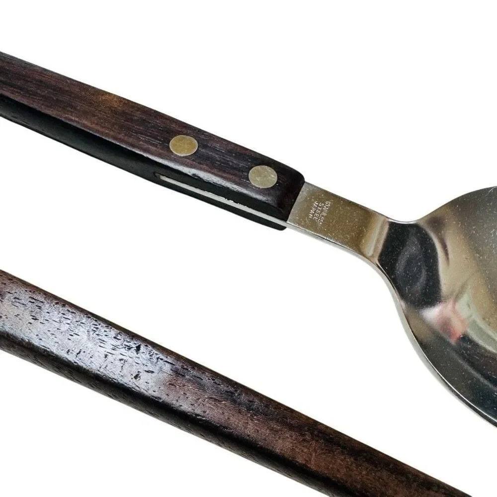 MCM- Rosewood Handle SALAD SERVING SET - Japan - S.0808
