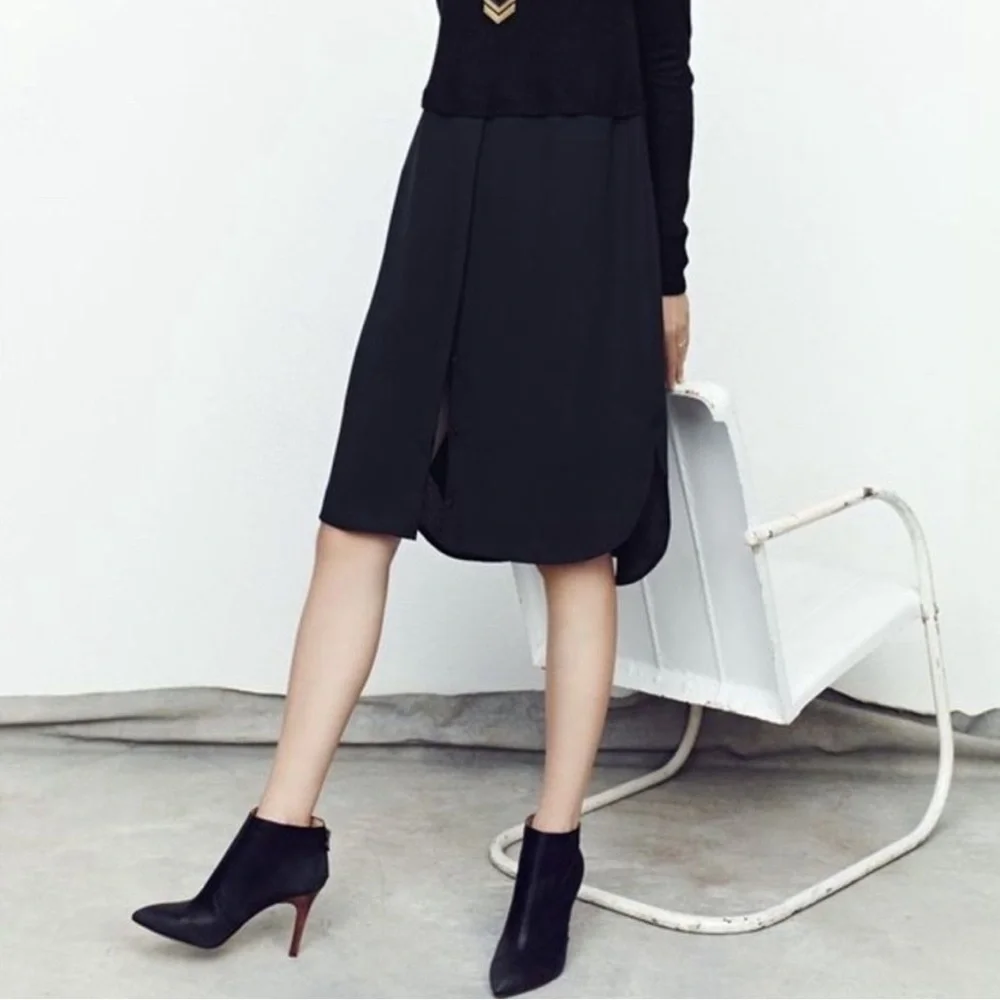 Madewell Jules Black Leather High Heel Booties