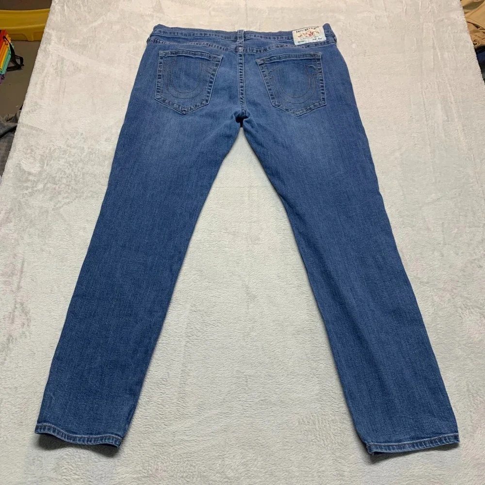 True Religion Rocco Relaxed Jeans Men's 41x33 Blue Denim‎ 5-Pockets