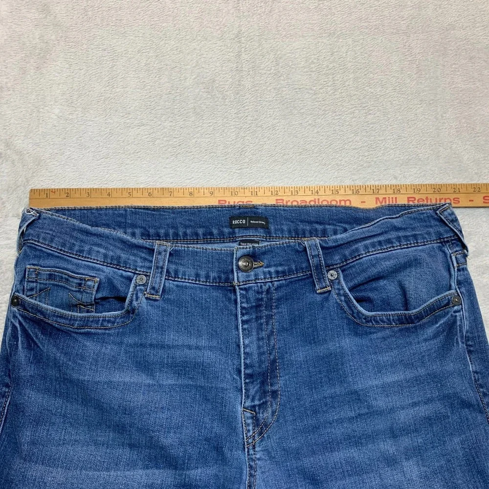 True Religion Rocco Relaxed Jeans Men's 41x33 Blue Denim‎ 5-Pockets
