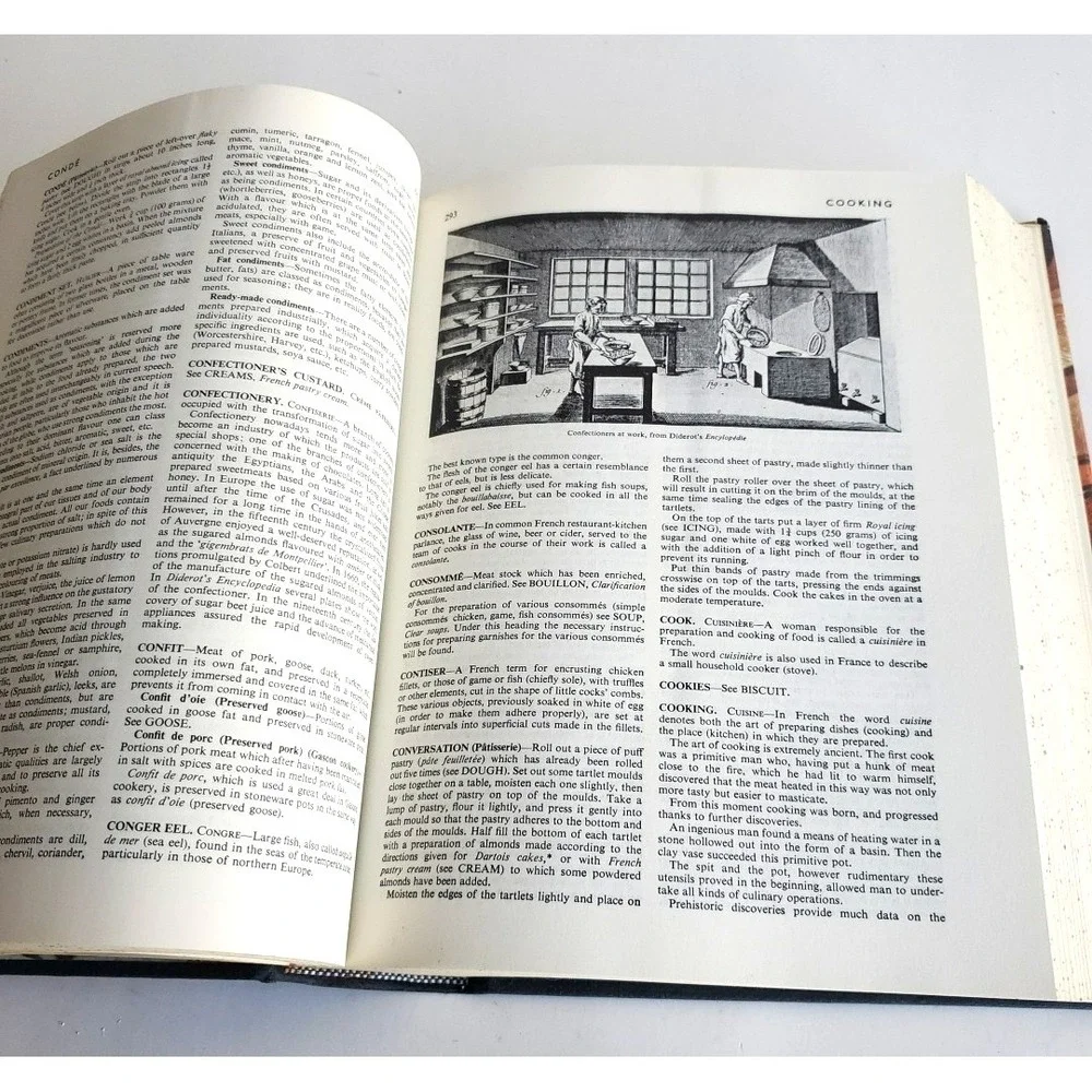 Larousse Gastronomique Cookbook The Encyclopedia of Food Wine VTG 1961 HC HB
