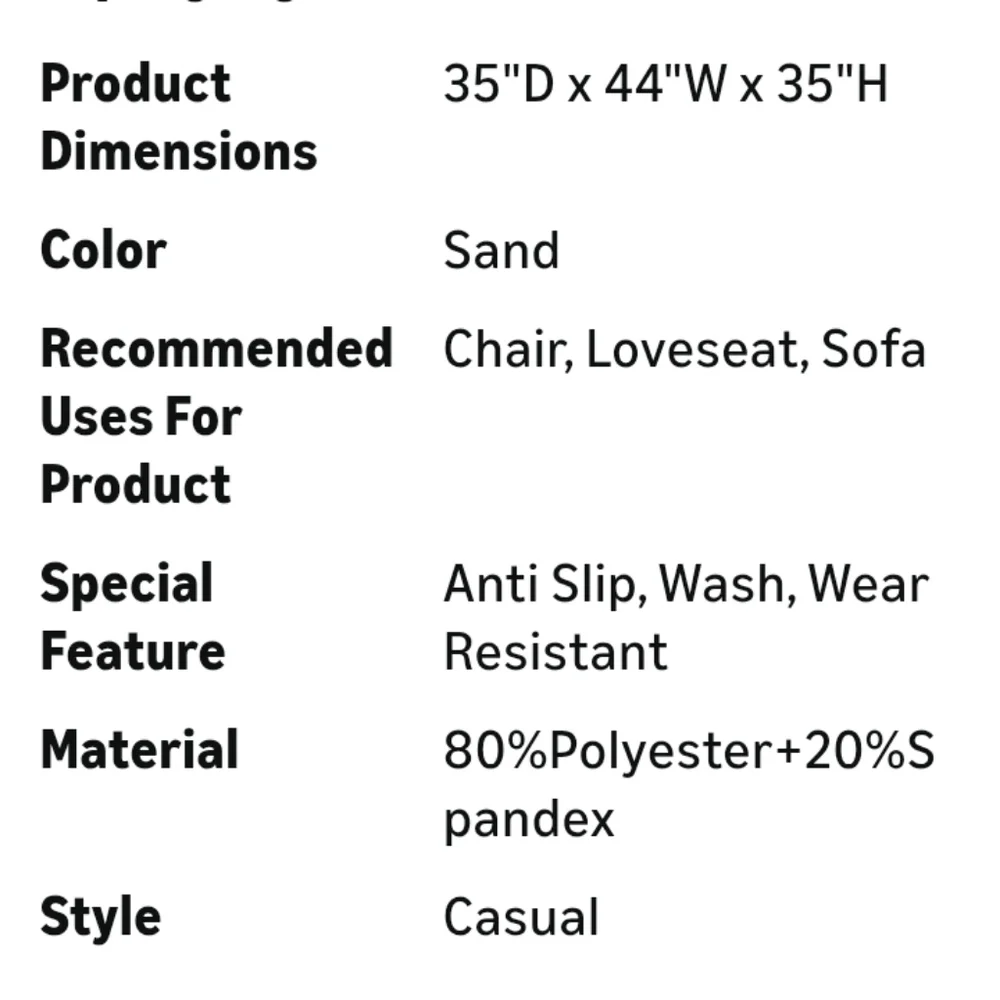 New Sand Color Chair Stretchy Slip Cover