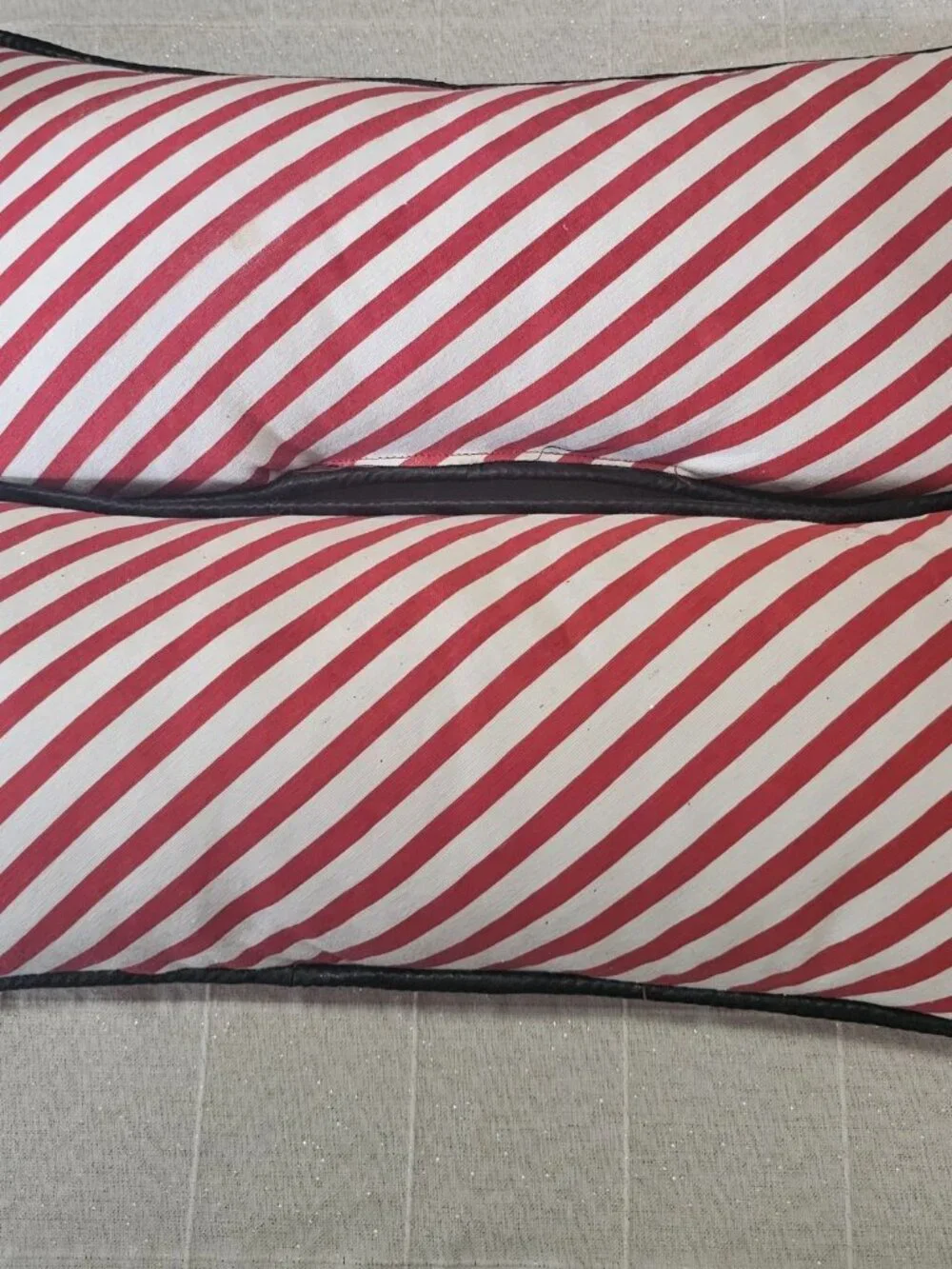 Set of 2 Christmas Throw Pillows | Red “Ho Ho Ho” Santa Hat Holiday Decor