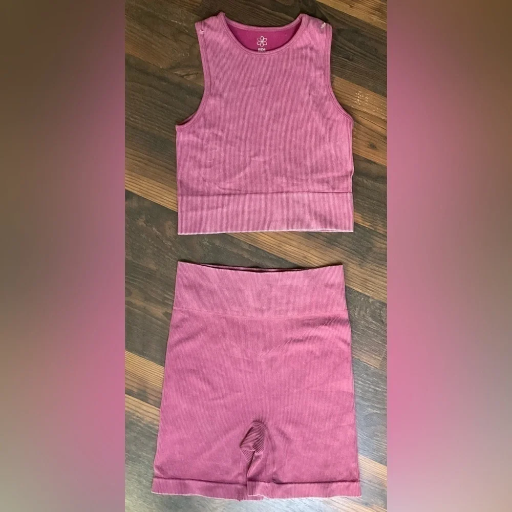 AURA Ribbed Rumi Tank and Shorts