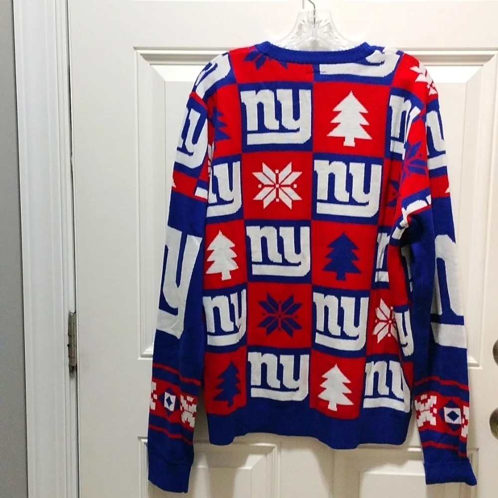 NFL Red and Blue Crewneck Sweater Size Large