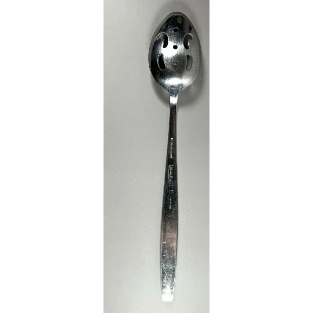 Vintage Mid Century HEAVENLY STAR Stainless Slotting Serving Spoon Japan