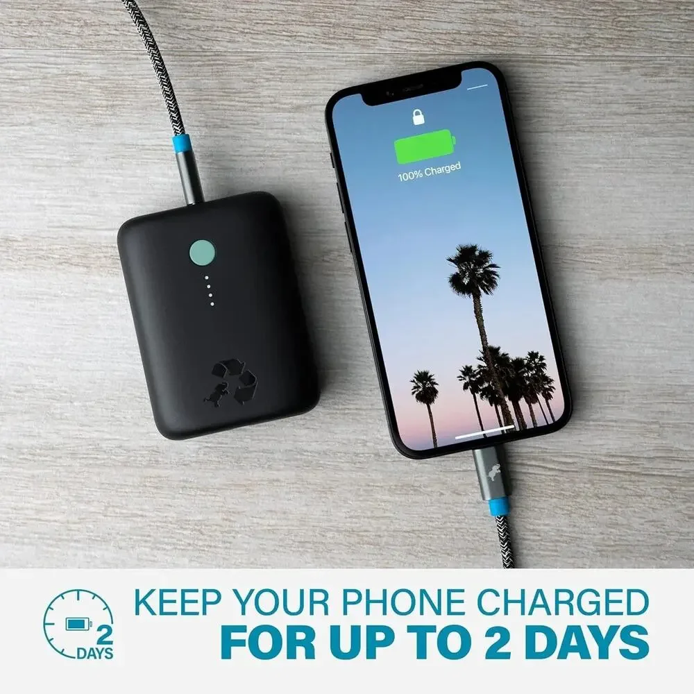 Nimble Champ Lite 5K Portable Charger, 15W USB-C Fast Charging Power Bank, Black