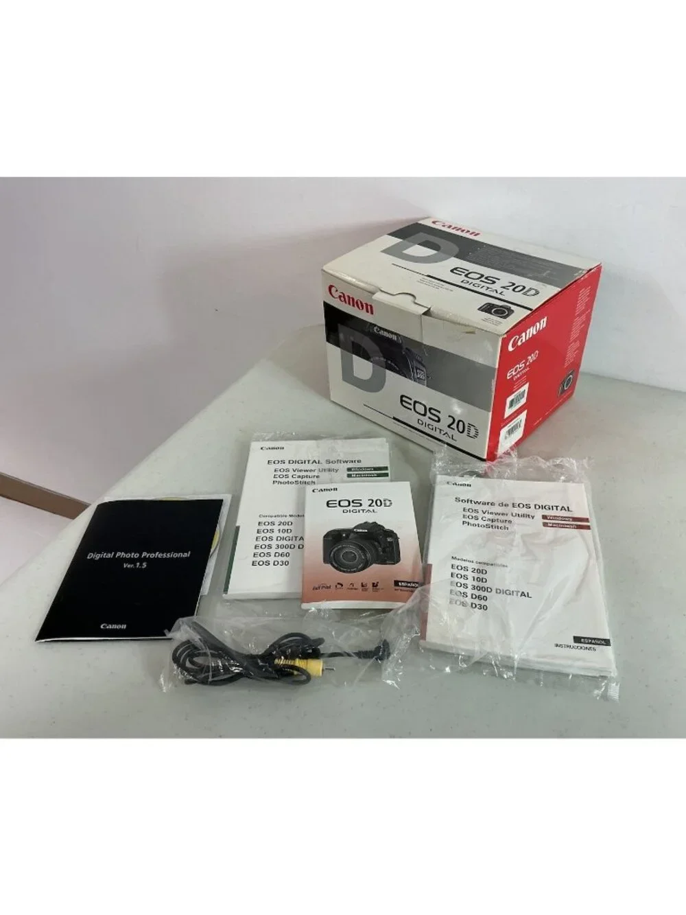 Canon EOS 20D Digital Box Booklet & Box Only New
