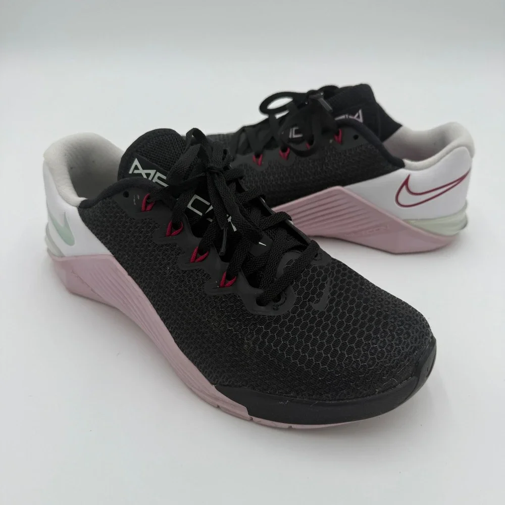 Nike Metcon 5 Noble Red Lace Up Training Tennis Shoes Sneakers 8 Athletic Sporty