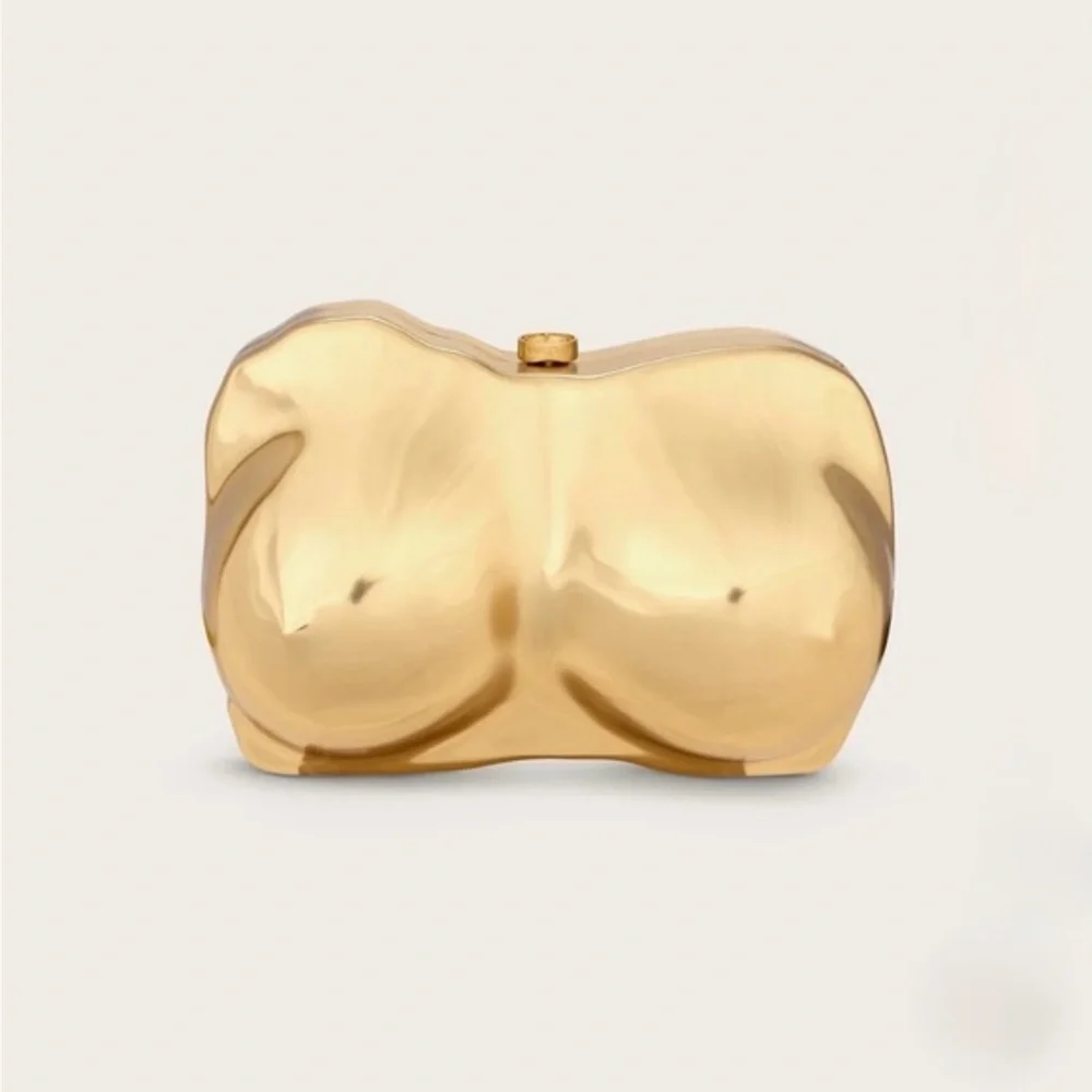 Cult Gaia Reina Clutch in Brushed Brass — $898 NWT
