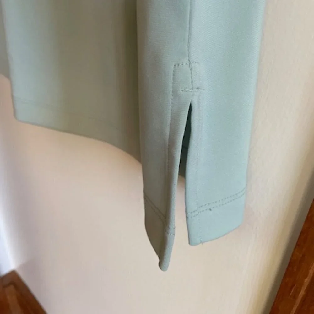 LAND'S END Sleep Shirt Nightgown Jersey Long Sleeve V Neck Green
