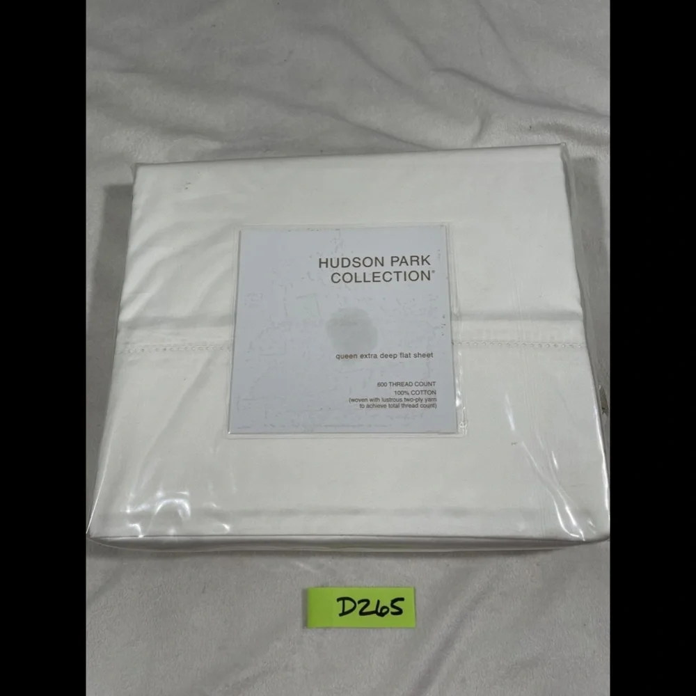 NIB [ QUEEN ] 600TC Cotton Extra Deep Flat Sheet for Hudson‎ Park