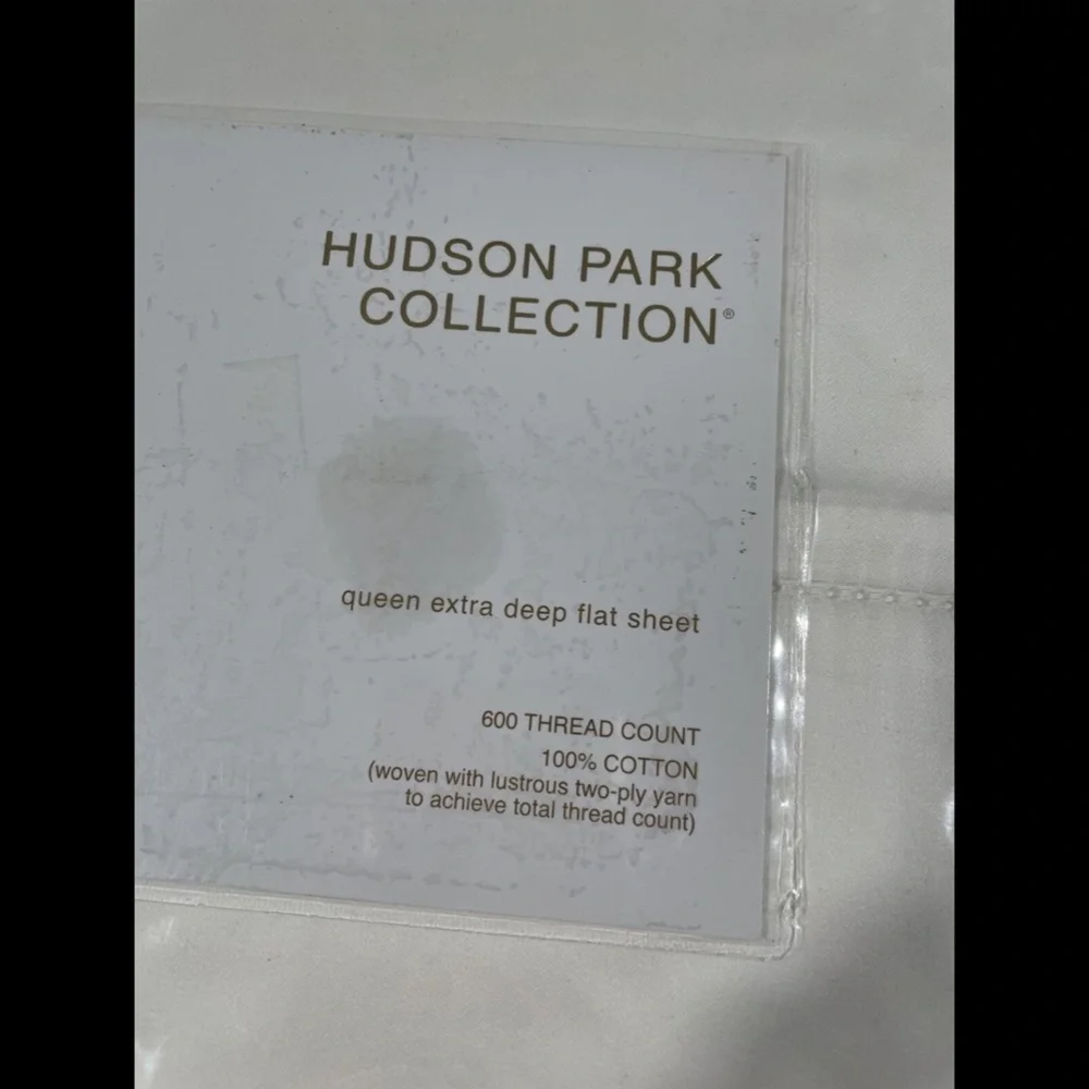 NIB [ QUEEN ] 600TC Cotton Extra Deep Flat Sheet for Hudson‎ Park
