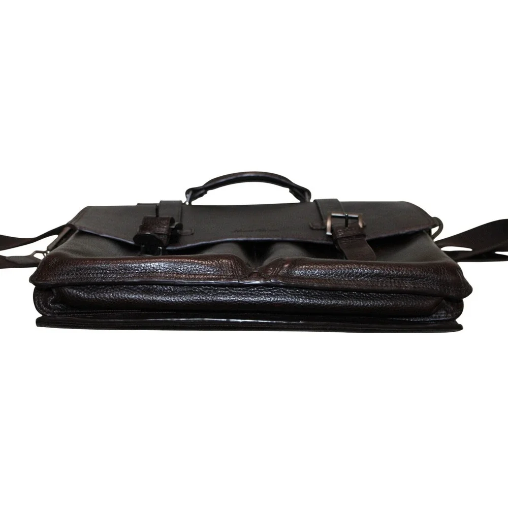 Kenneth Cole NY Brown Leather Briefcase Mens EUC Messenger Bag Laptop Bag