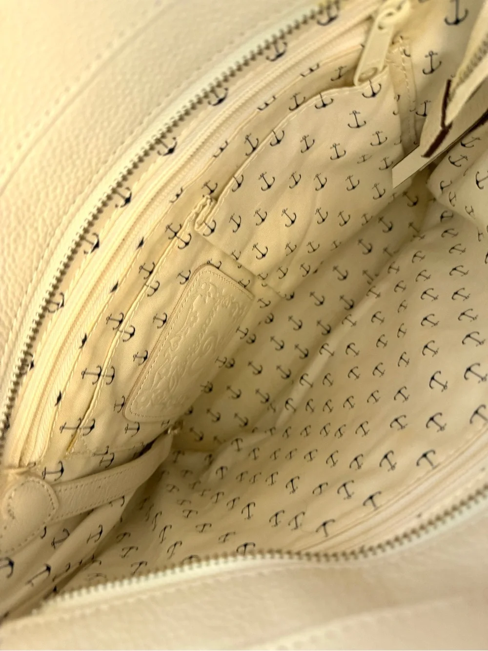 Brighton Dockside Nautical 3D Anchor Leather Appliqué Shoulder Bag Tote