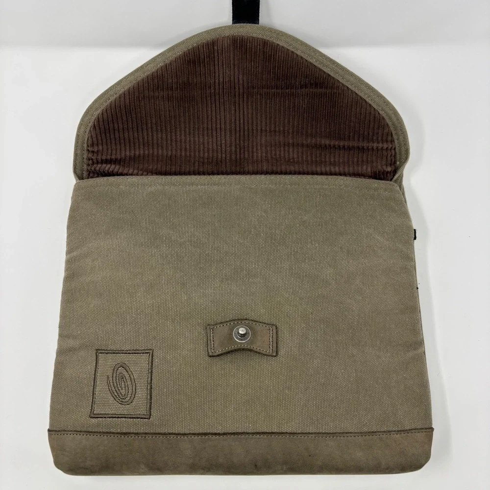 Timbuk2 Single Speed Collection Canvas Laptop Sleeve Case Olive Green Corduroy
