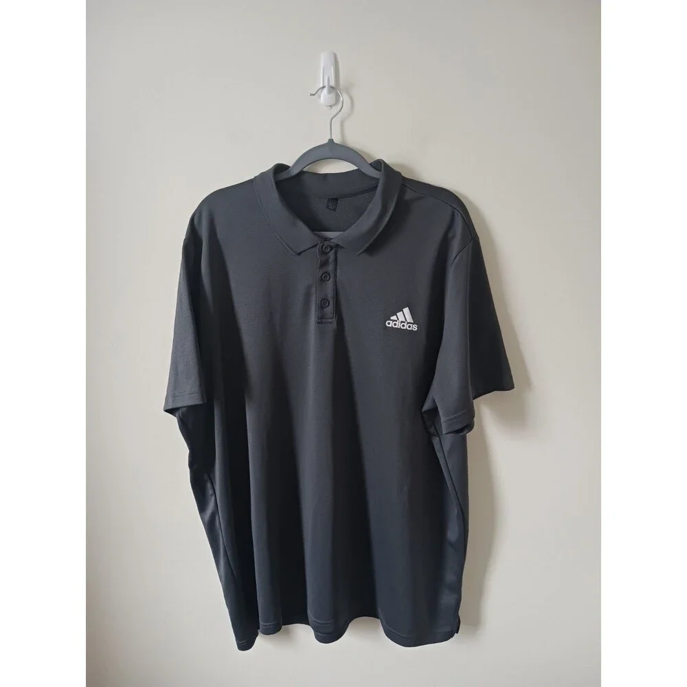 Adidas Golf‎ Mens Performance Athletic Gray Polo Shirt Size 2XL