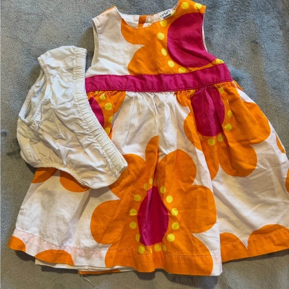 Carters spring dress with bloomers size 6m
