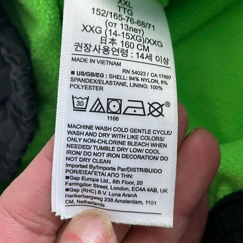 EUC Gap Kids Nylon Water Resistant Fleece-Lined Tech Pants - Size XXL