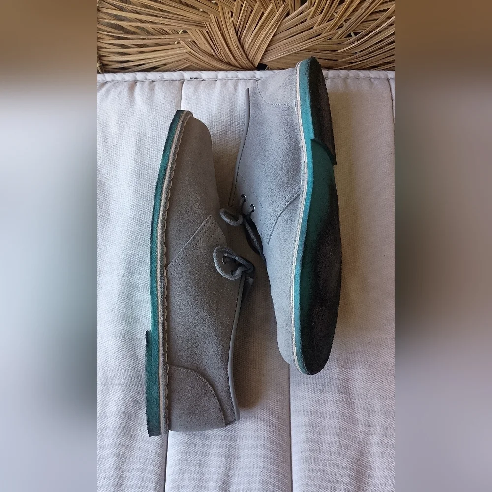 Clarks Original Men's Gray Suede Leather Shoes_10.5