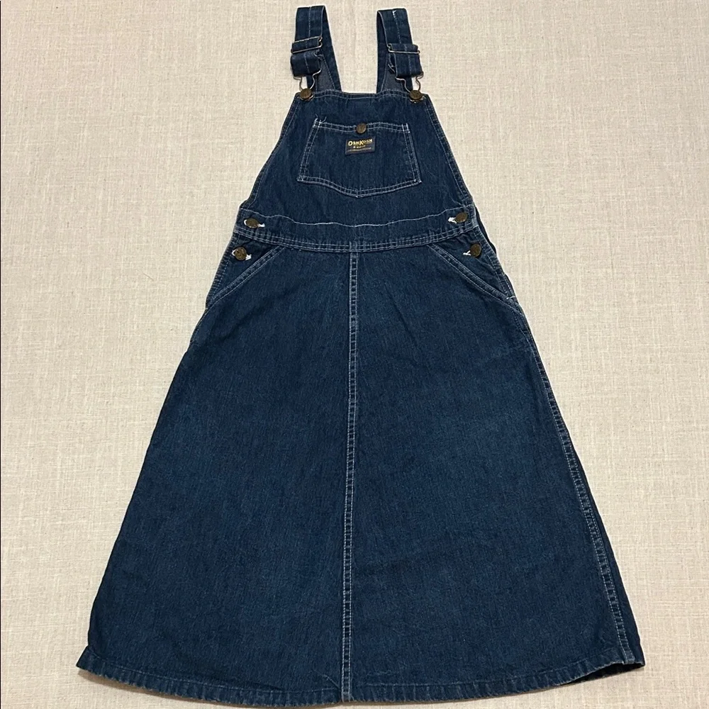 Vintage OshKosh B'gosh Dress Women’s/Youth 5 Blue Denim Overalls Western