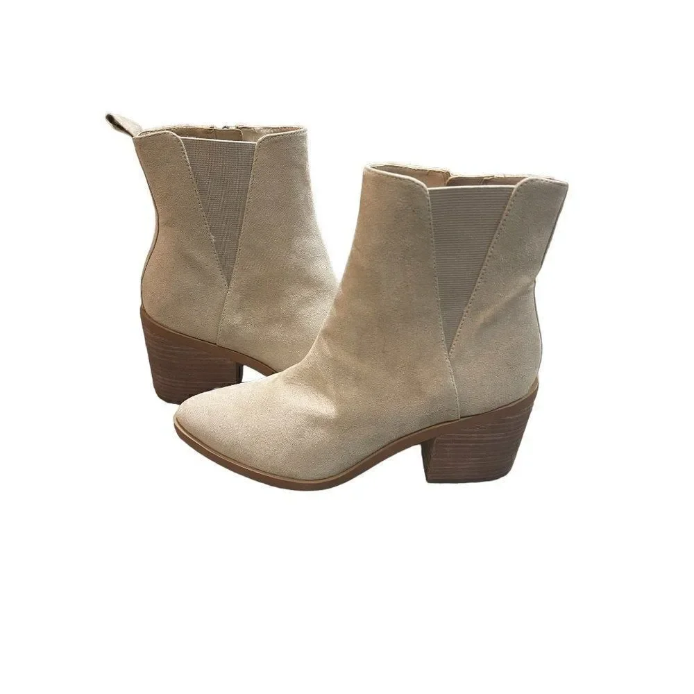 New BP Baylee Taupe Ankle Boots Women's Size 7M