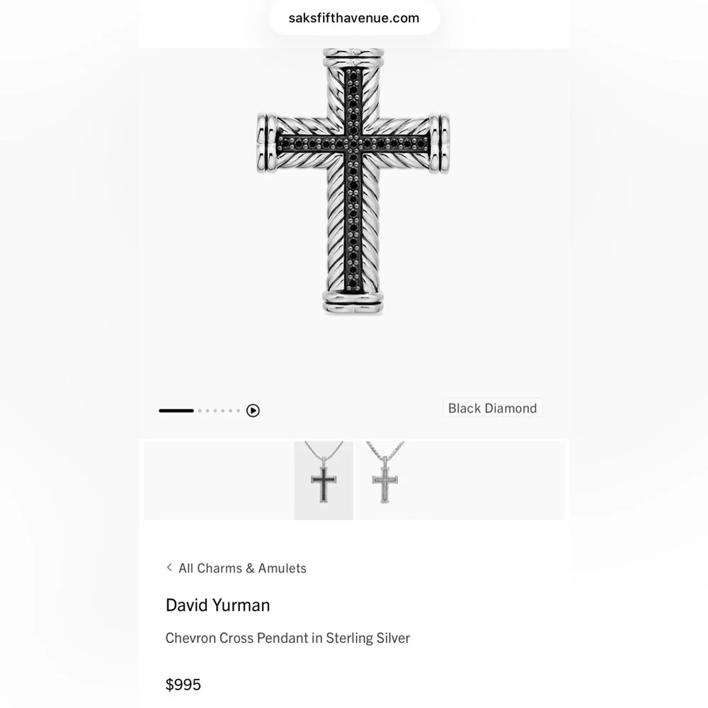 David Yurman weight black cross