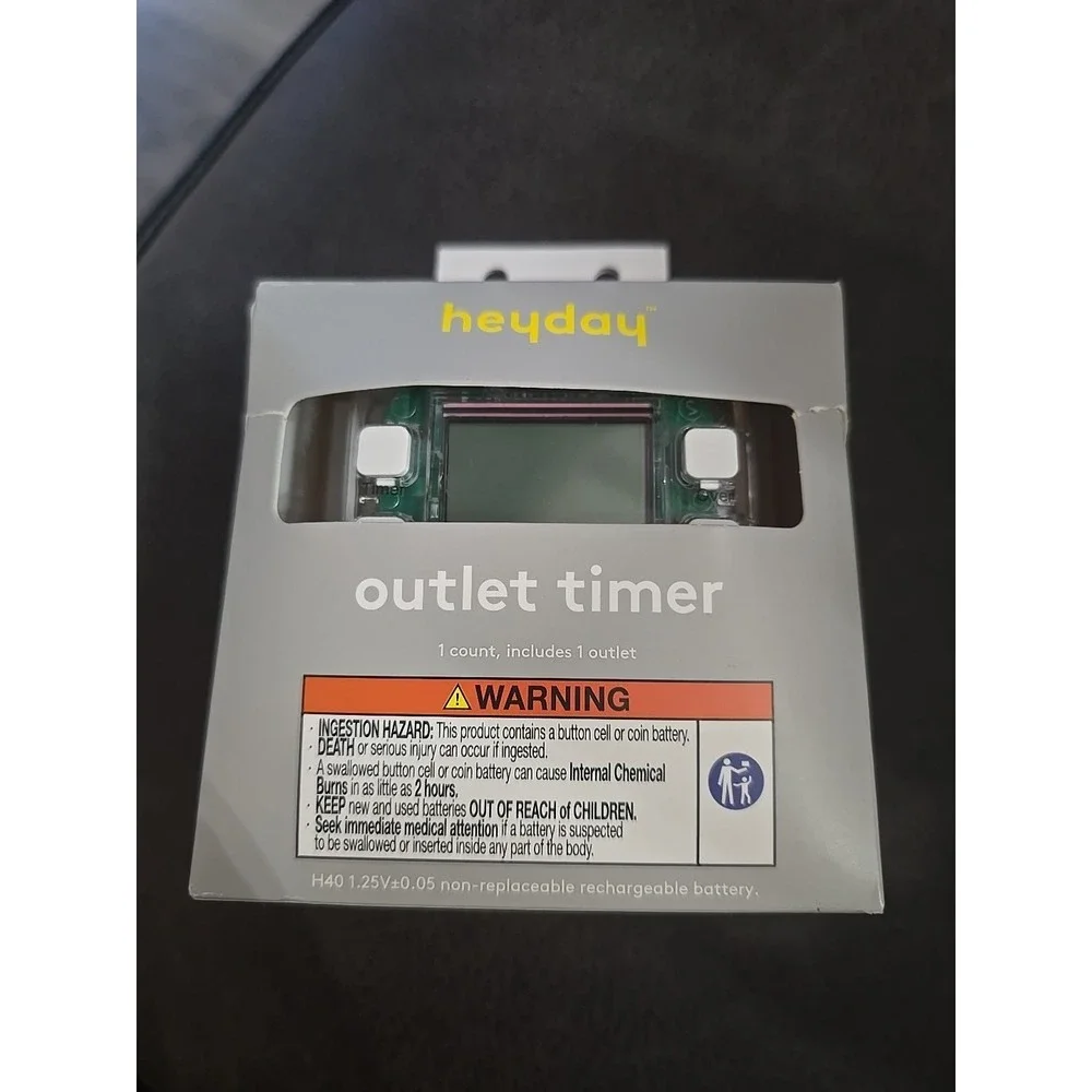 heyday Digital Outlet Timer w/ Screen Programmable 7-Day Indoor 15 amp
