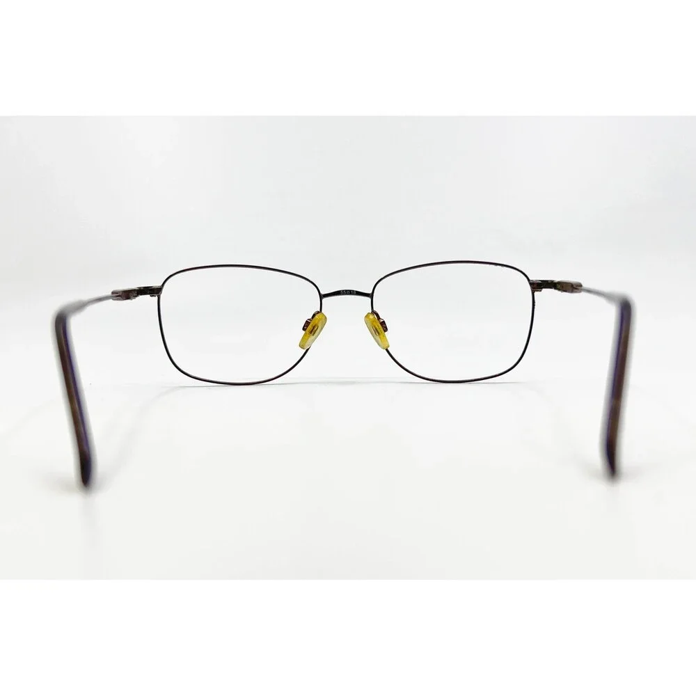 Sergio Tacchini Eyeglasses Mens Brown Metal Frame Square 55-18 38679