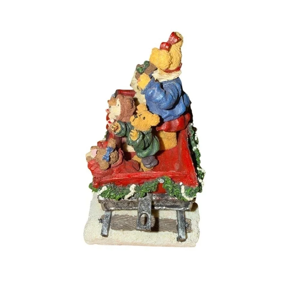 Danbury Mint Boyds Bears The‎ Lil' Cub Nursery Car Christmas Train Figurine