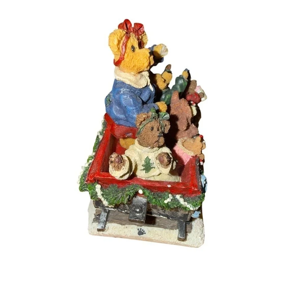 Danbury Mint Boyds Bears The‎ Lil' Cub Nursery Car Christmas Train Figurine