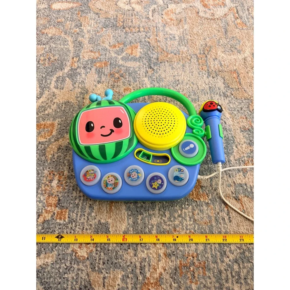 Cocomelon Sing Along Boombox with‎ Microphone Toddler Karaoke Machine
