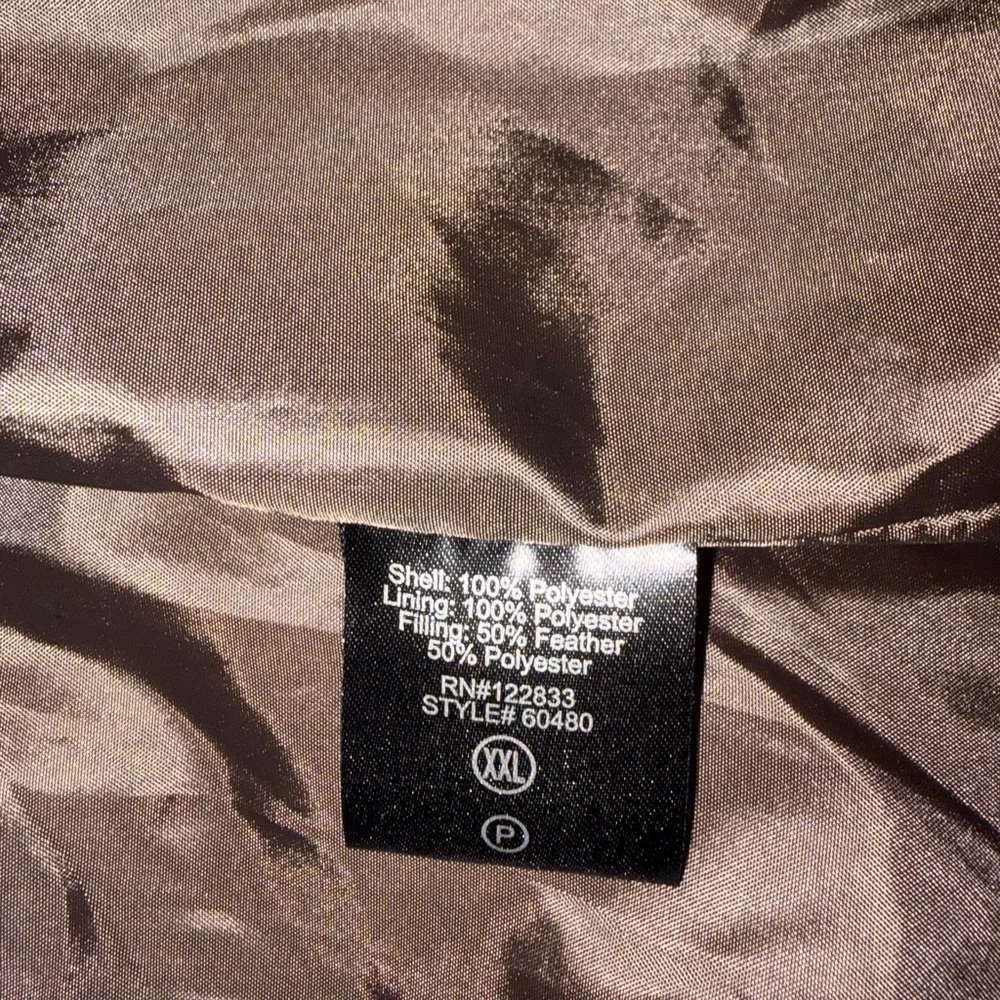 Foreign Exchange Brown Hooded Puffer Jacket Size XXL