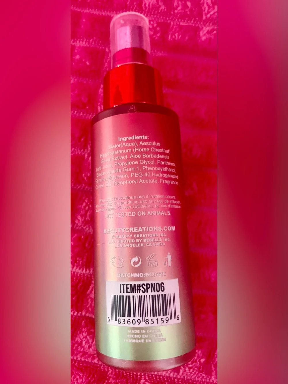 Beauty Creations Watermelon Setting Spray - Red, Green
