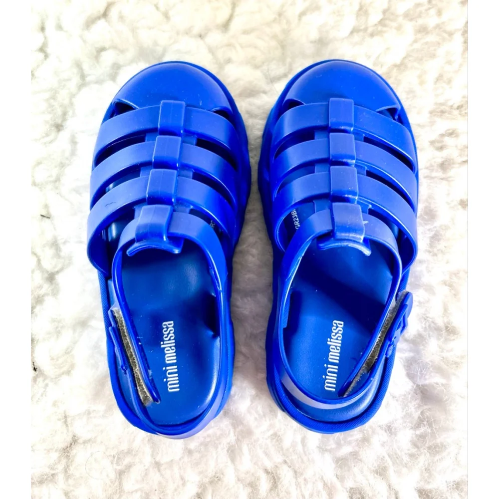 Mini Melissa Megan Fisherman blue sandals toddler size 11