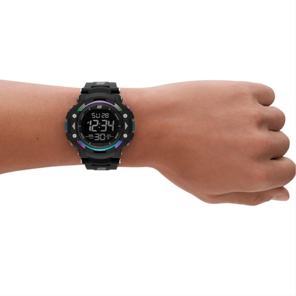 Skechers S1118W Keats Digital Watch Black Holographic‎ Iridescent